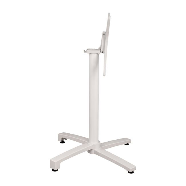 Aluminum Base Folding White matte 69x69x73-92cm with cross HM459.02