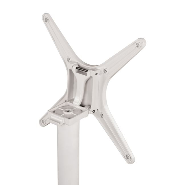 Aluminum Base Folding White matte 69x69x73-92cm with cross HM459.02
