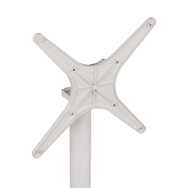 Aluminum Base Folding White matte 69x69x73-92cm with cross HM459.02