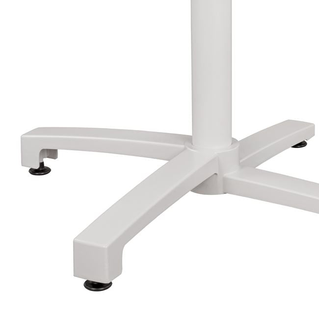 Aluminum Base Folding White matte 69x69x73-92cm with cross HM459.02