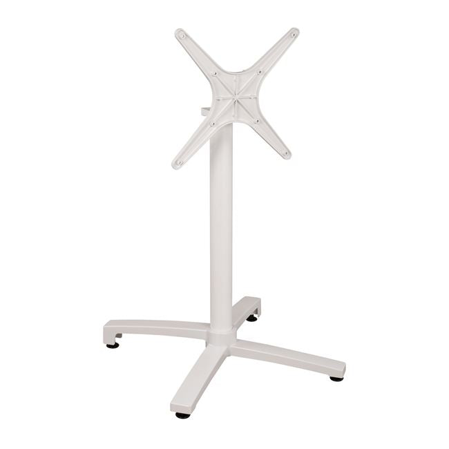 Aluminum Base Folding White matte 69x69x73-92cm with cross HM459.02 image 1