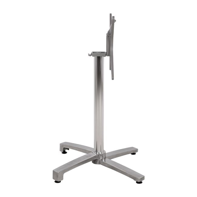 Aluminum base folding chromed 69x69x73-92cm with cross 48x48 HM459.03
