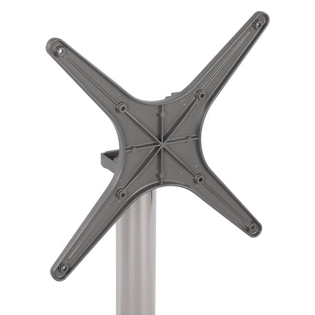 Aluminum base folding chromed 69x69x73-92cm with cross 48x48 HM459.03