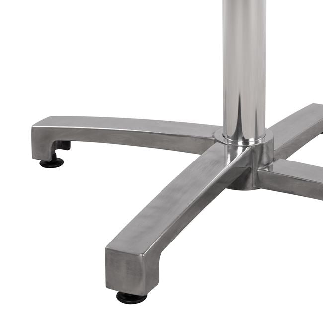 Aluminum base folding chromed 69x69x73-92cm with cross 48x48 HM459.03