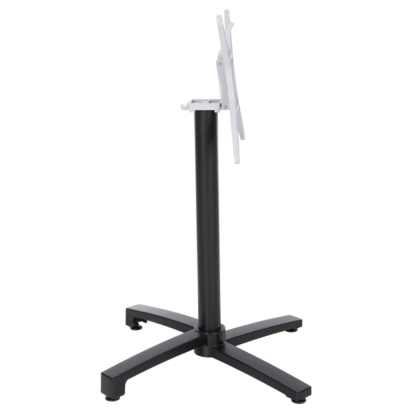 Aluminum base Folding HM459.01 black matte 69x69x73-92 with cross 48x48