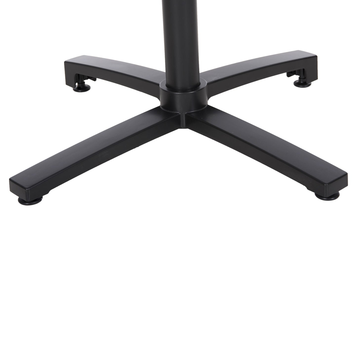Aluminum base Folding HM459.01 black matte 69x69x73-92 with cross 48x48