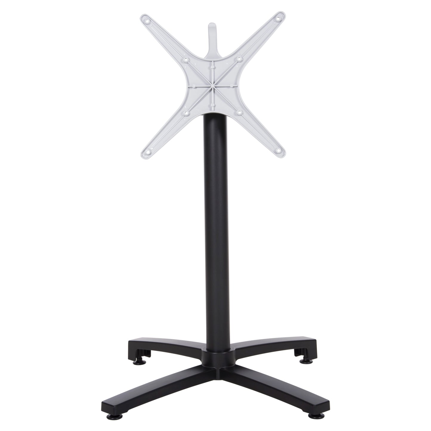 Aluminum base Folding HM459.01 black matte 69x69x73-92 with cross 48x48 image 1