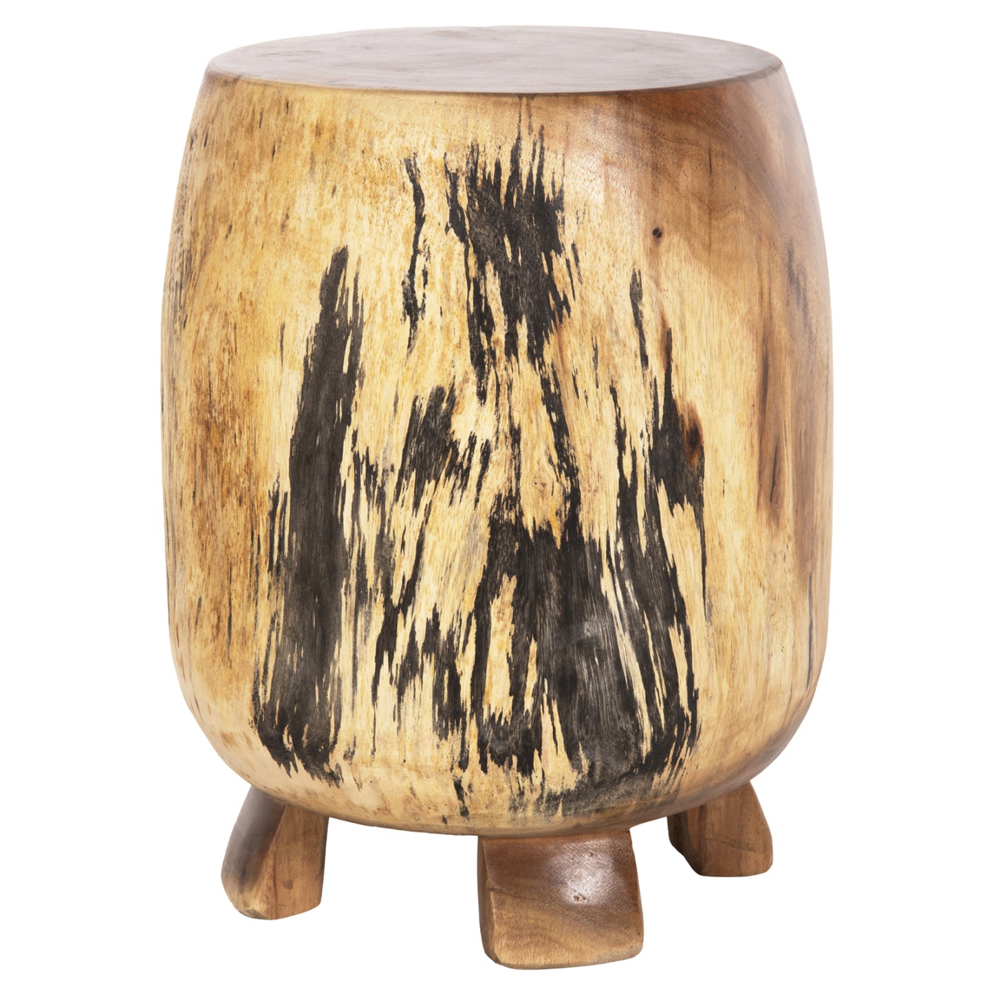 SIDE STOOL BOZZO HM9762 SUAR WOOD IN NATURAL Φ34x46Hcm.