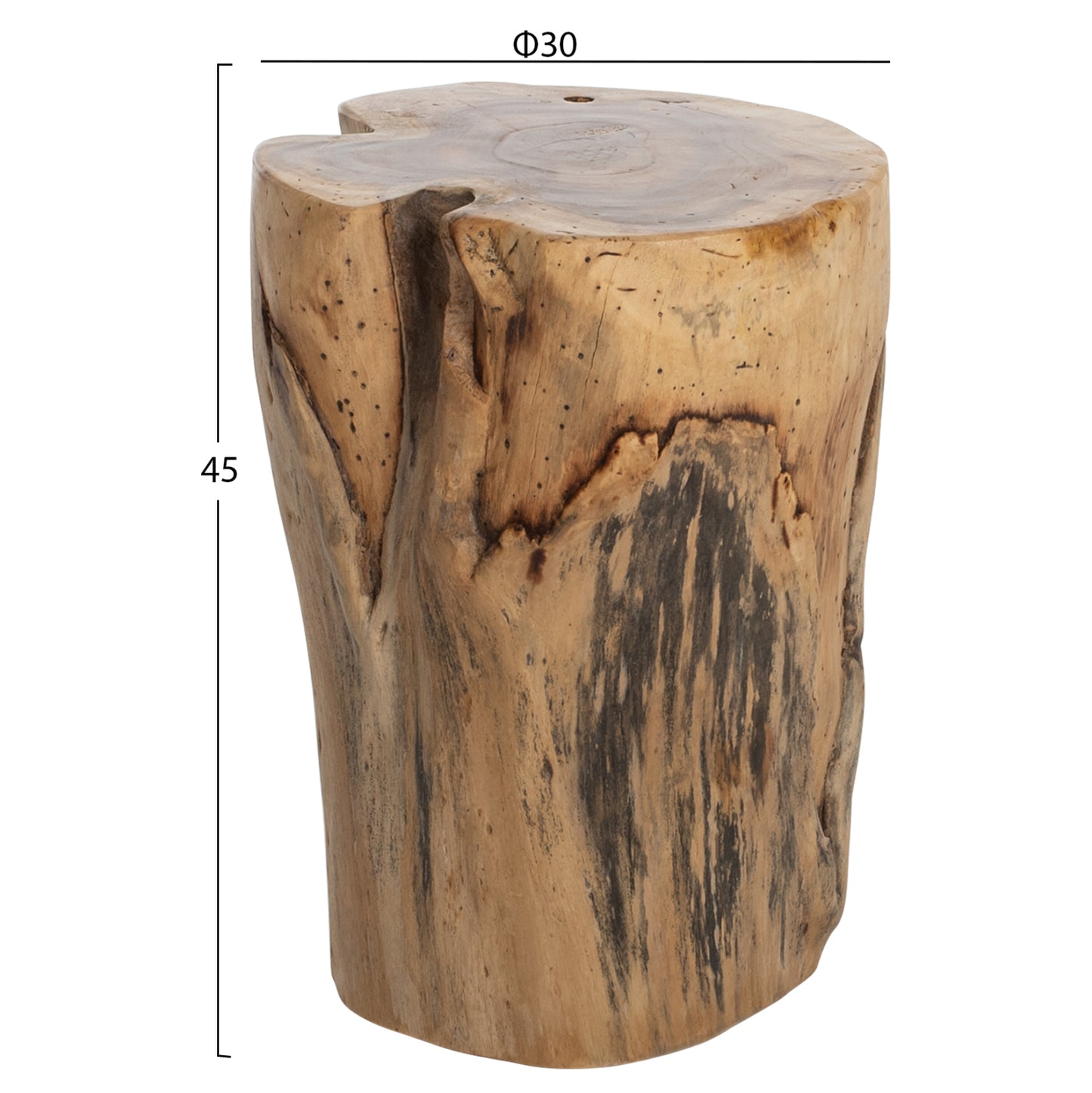 Масичка STUMP SIDE TABLE FB99374 от Масивен Тик Φ30-35X45
