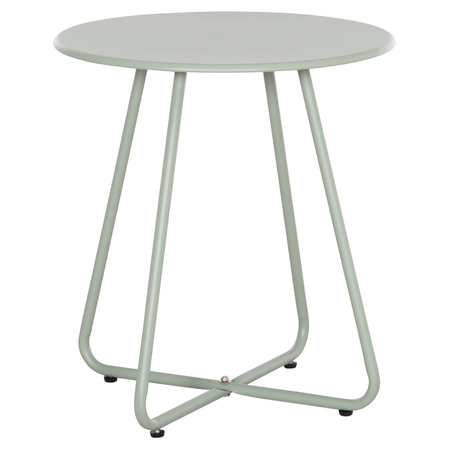 SIDE TABLE ROUND SAMMON HM6271.06 METAL IN PISTACHIO GREEN COLOR Φ45x50Hcm. image 1