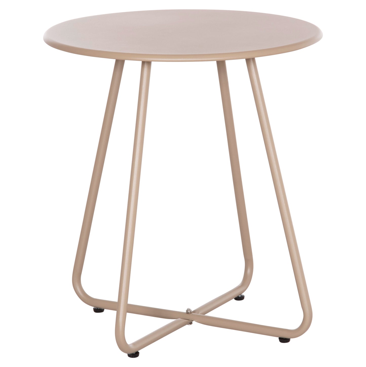 SIDE TABLE ROUND SAMMON HM6271.03 METAL IN CAPPUCCINO COLOR Φ45x50Hcm. image 1