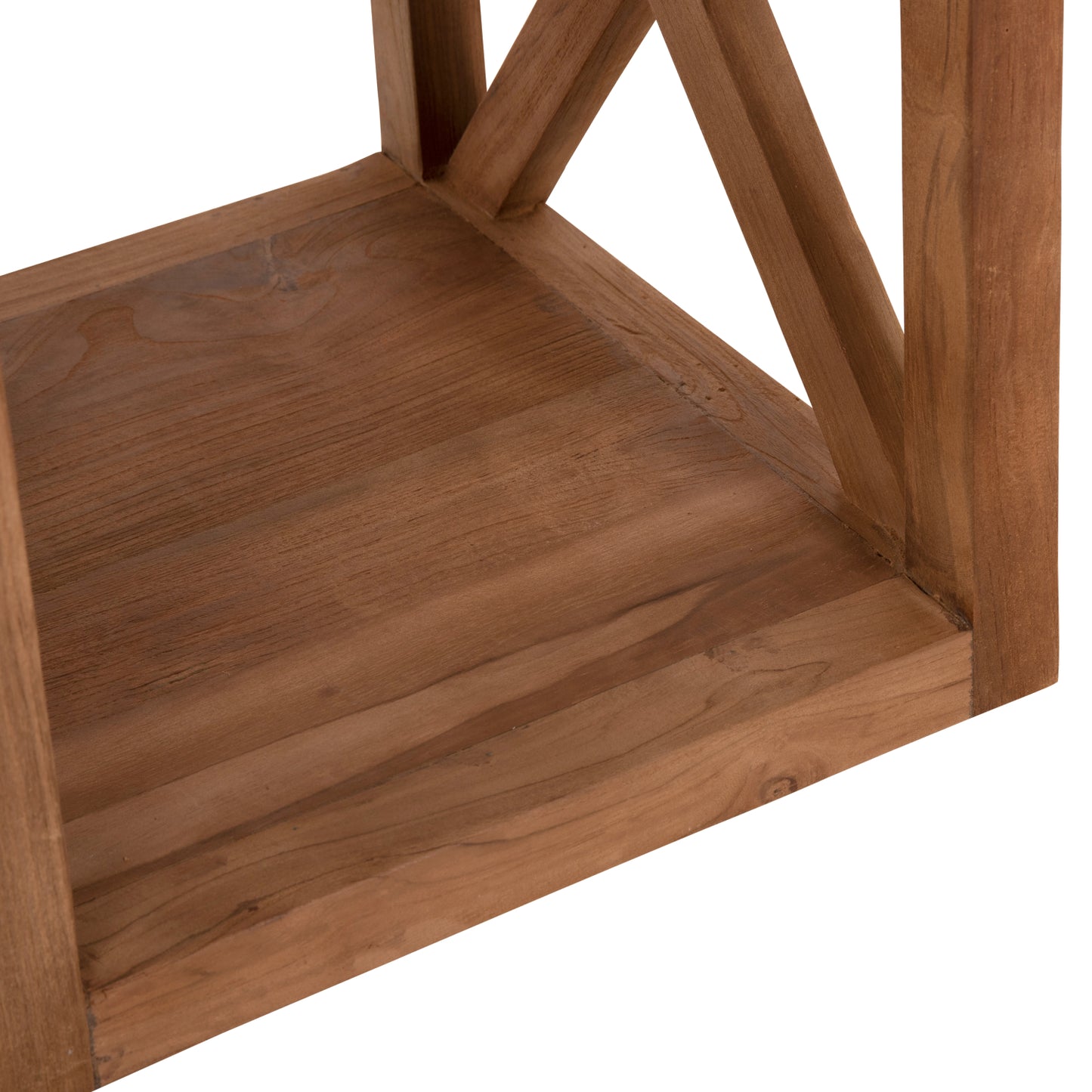 Масичка NYM с Площ за Съхранение от Регенерирано Тиково Дърво 45x45x51Hcm