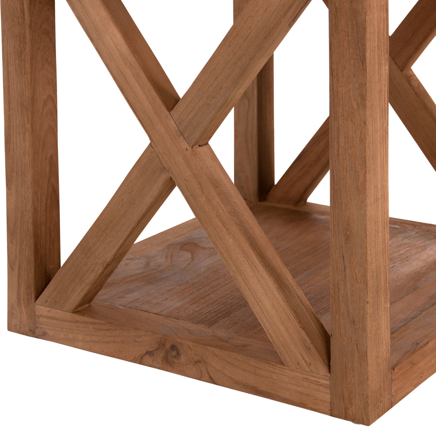 Масичка NYM с Площ за Съхранение от Регенерирано Тиково Дърво 45x45x51Hcm