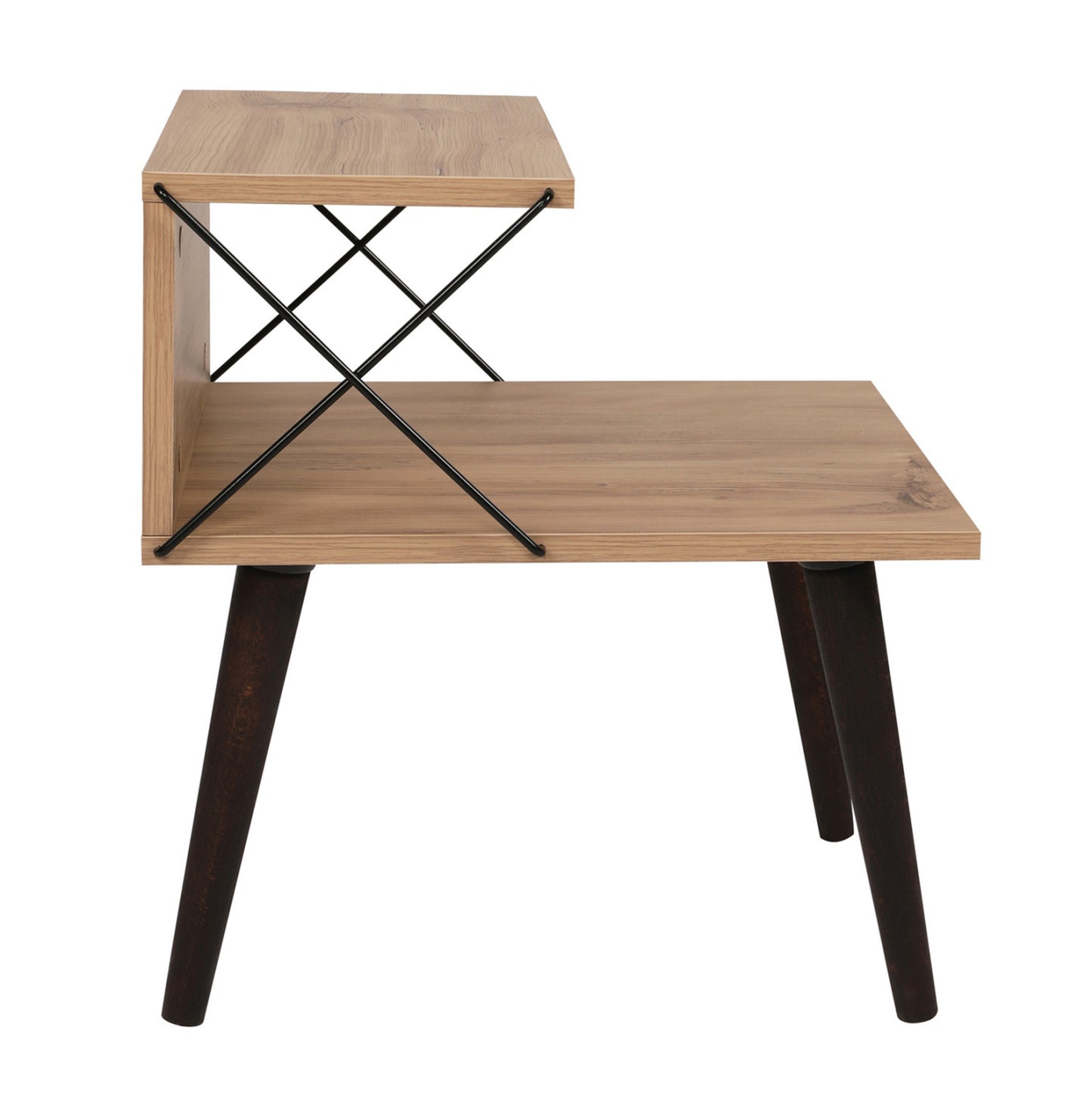 Нощно шкафче от меламин в естествен цвят 50x40x55H