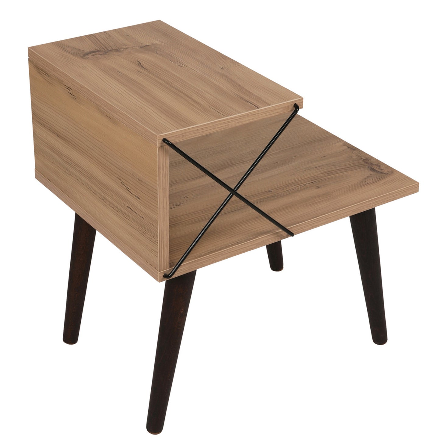 Нощно шкафче от меламин в естествен цвят 50x40x55H
