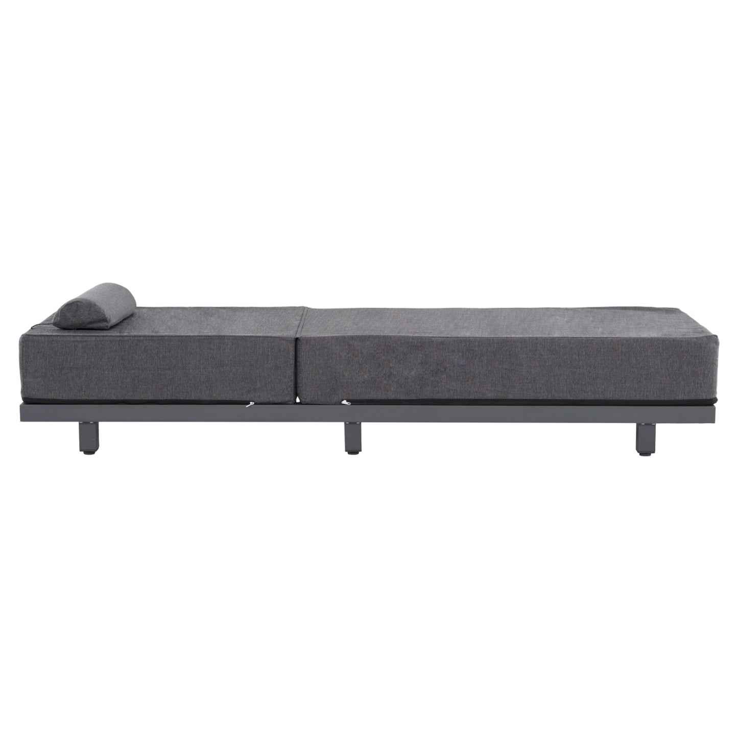 PROFESSIONAL SUNLOUNGER JESSIE HM10714.03 DARK GREY ALUMINUM & CUSHION 200x71x35.5-95Hcm.