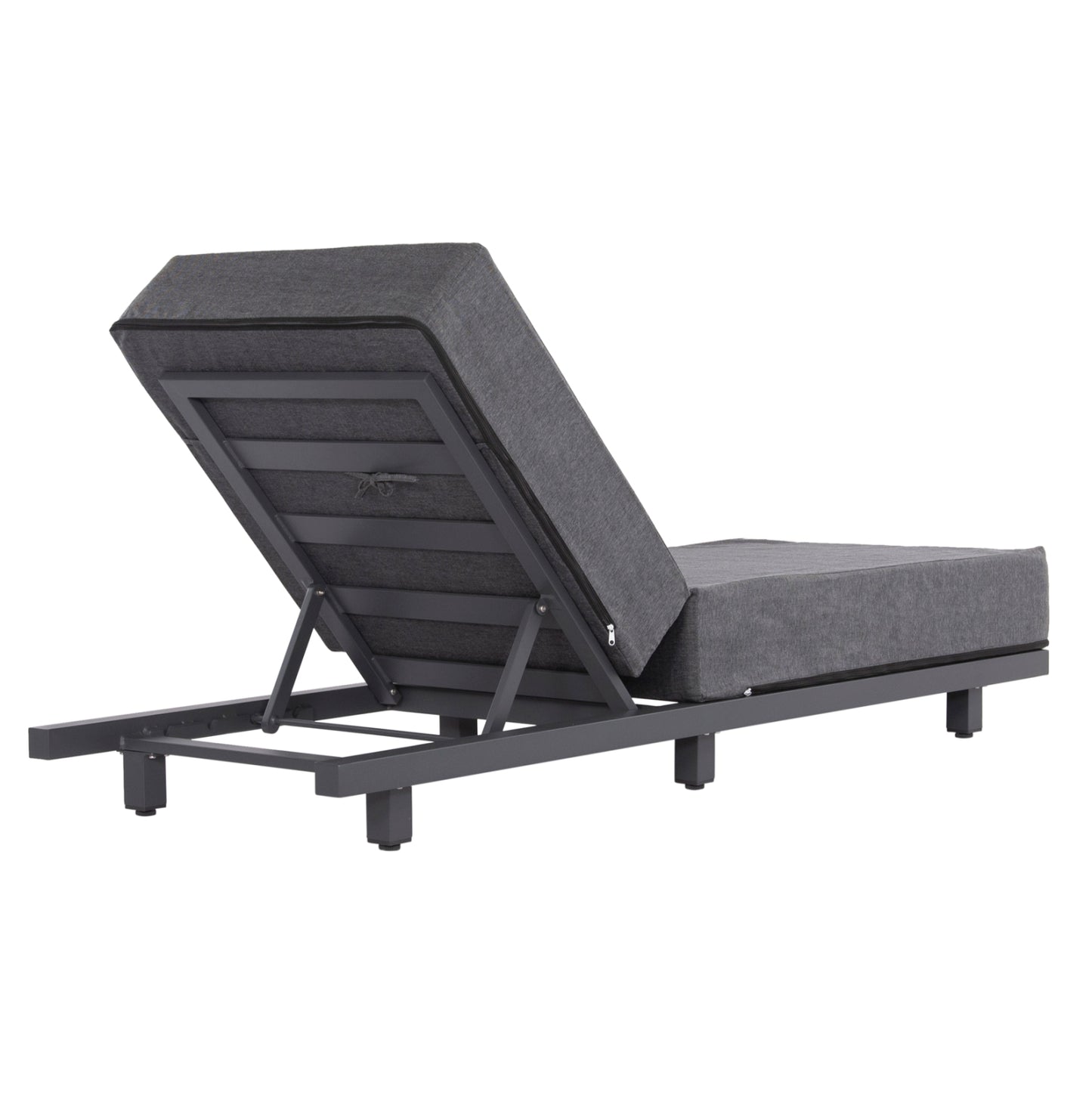 PROFESSIONAL SUNLOUNGER JESSIE HM10714.03 DARK GREY ALUMINUM & CUSHION 200x71x35.5-95Hcm.