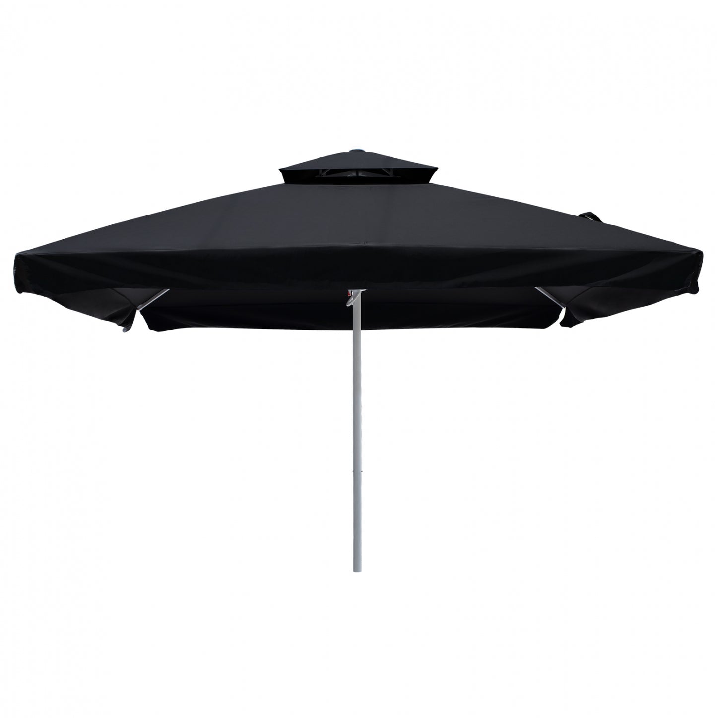PROFESSIONAL UMBRELLA ALU TELESCOPIC HM6031.03 4x4x2,95-4Μ WITH BLACK ACRYLIC CLOTH image 1