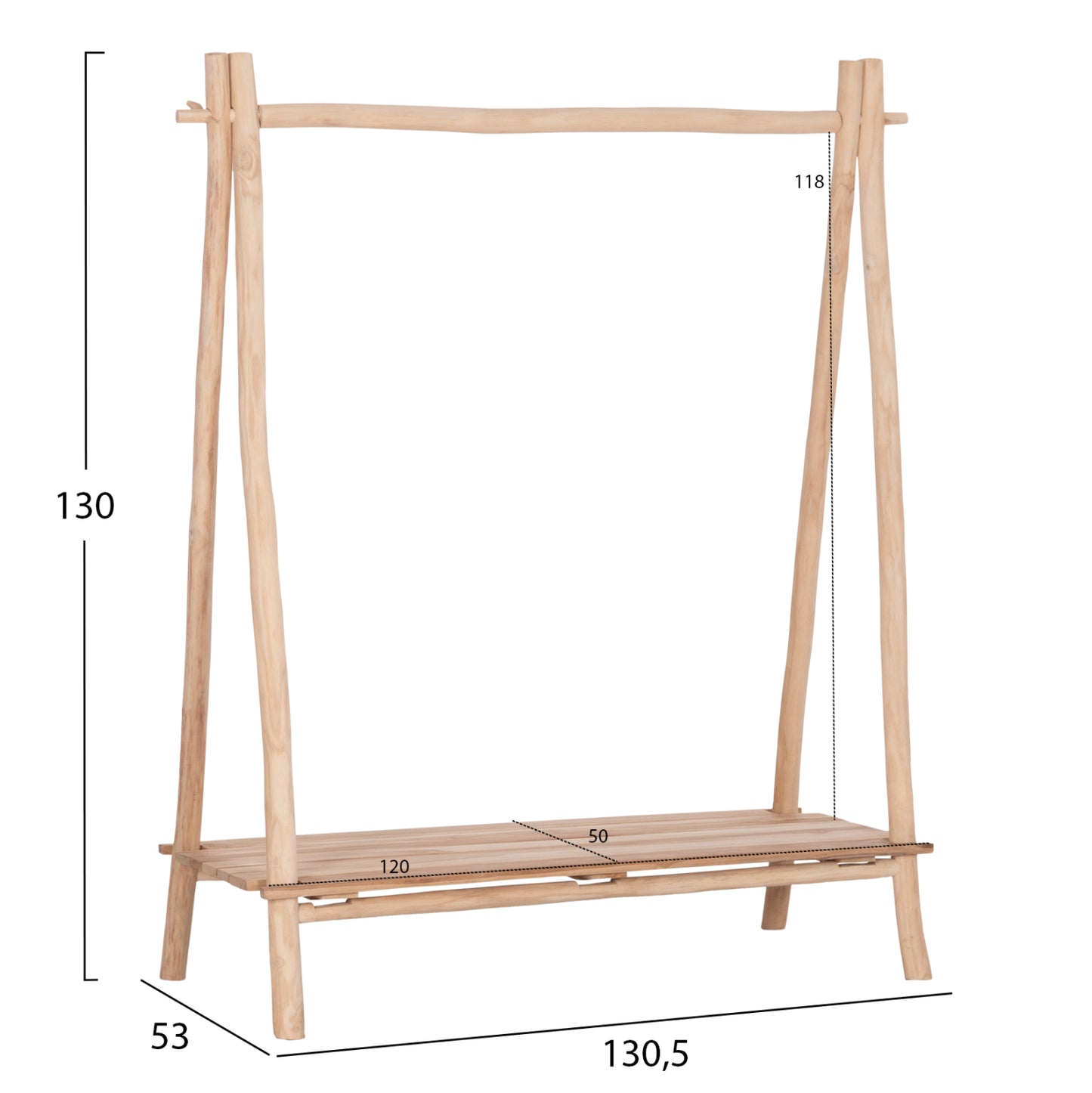 ENTRANCE FURNITURE PERL HM9911 TEAK BRANCHES IN NATURAL COLOR 130.5x53x130Hcm.