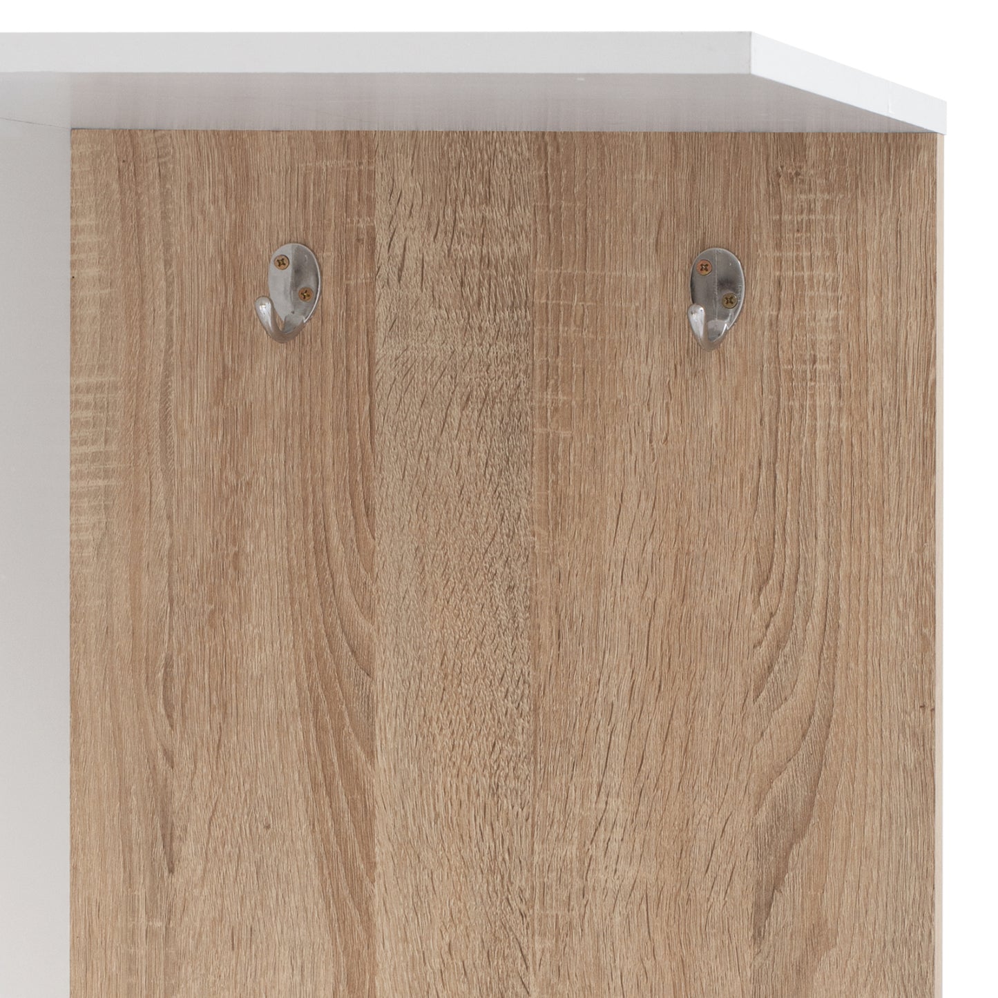 ENTRANCE FURNITURE WITH SHELVES AND MIRROR HM2265 WHITE-SONAMA 125,5x37,5x166,5cm