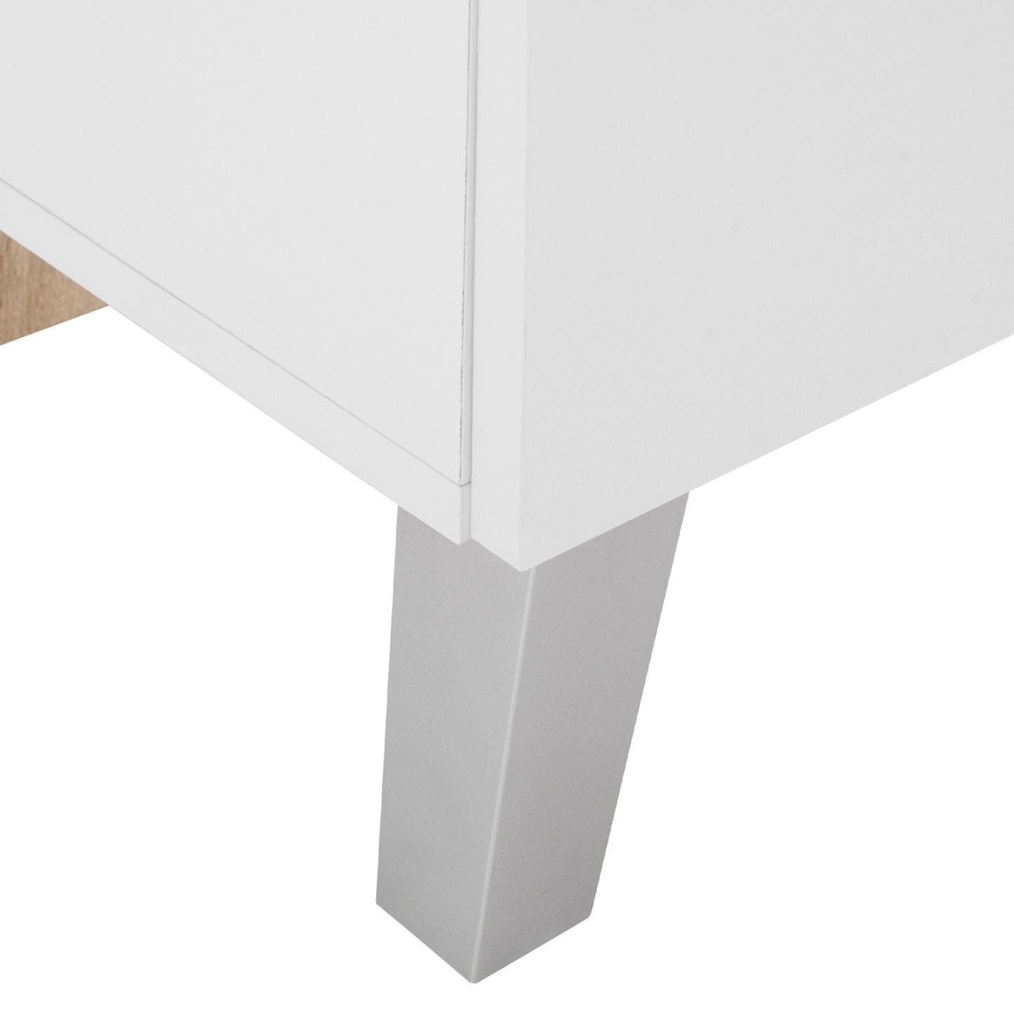 ENTRANCE FURNITURE WITH SHELVES AND MIRROR HM2265 WHITE-SONAMA 125,5x37,5x166,5cm