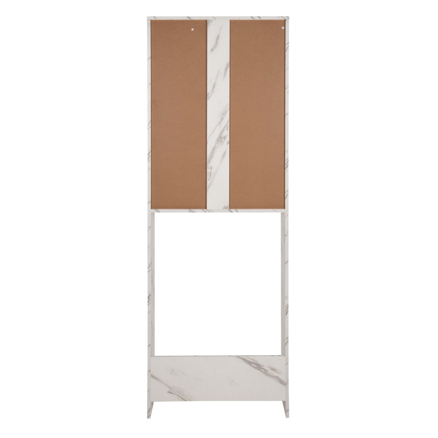 WASHING MACHINE FURNITURE TERRY HM9122.12 WITH CABINET & SHELVES MELAMINE WHITE MARBLE 64Χ29Χ181Hcm.