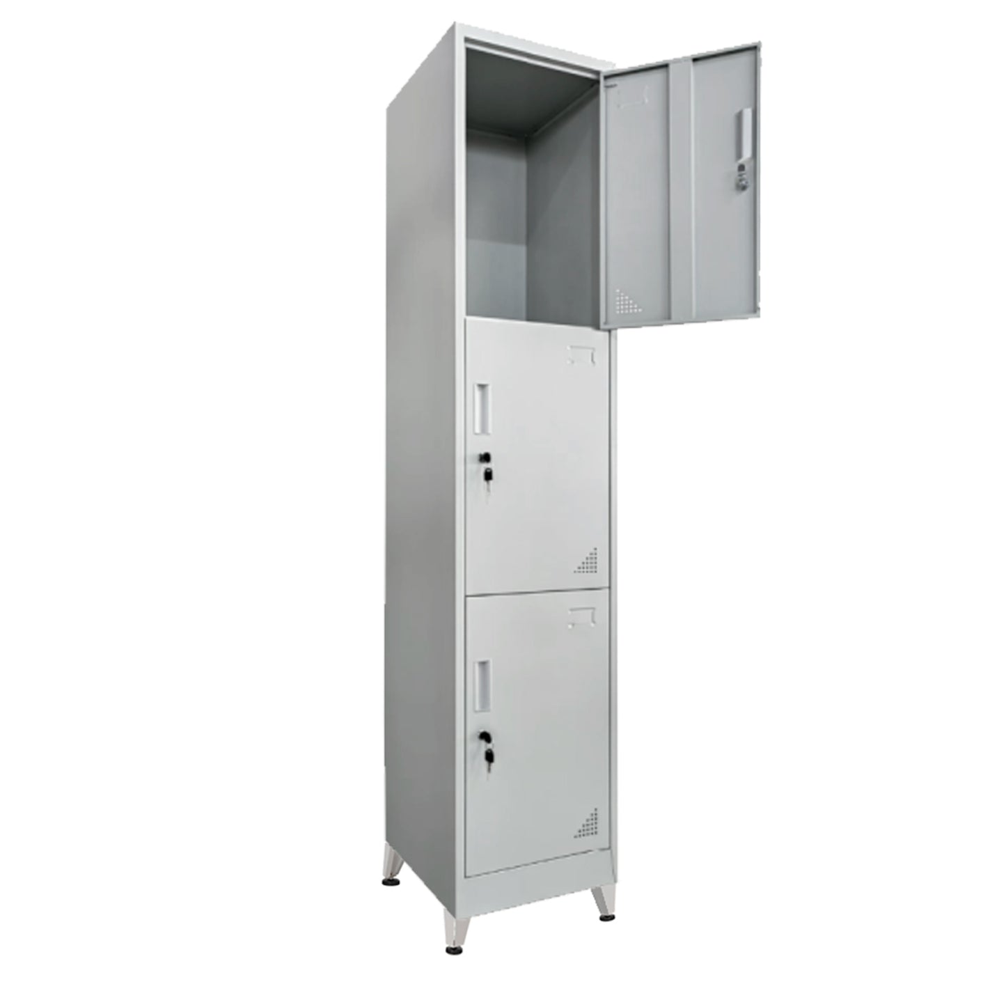 LOCKER METALLIC 1-LEAF VERTICAL CABINETS WITH LEGS BELFAST HM21102.01 GREY 38.5x45x195Hcm. image 1