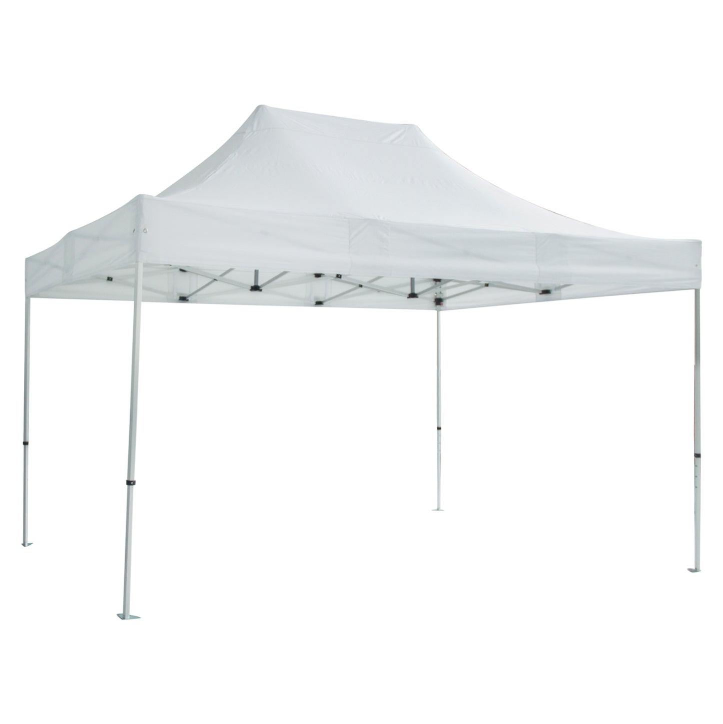 GAZEBO HEAVY-DUTY CRESSEN HM6306 FOLDABLE-ALUMINUM SILVER FRAME-WHITE SHADES 3x4,5x3,4Hm image 1