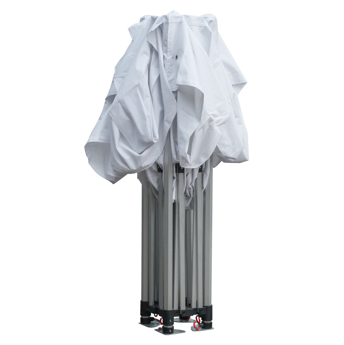 GAZEBO HEAVY DUTY WITH SIDEWALL SHADE CRESSEN HM21097 FOLDABLE-ALUMINUM SILVER FRAME-WHITE 3x3x3,4Hm