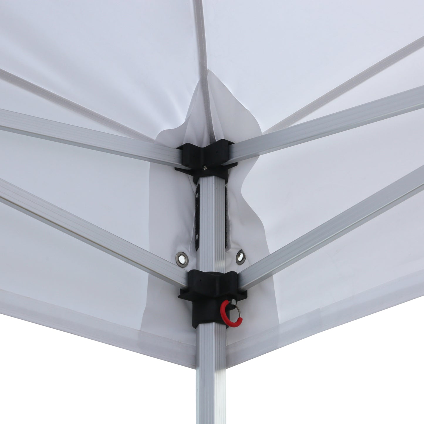 GAZEBO HEAVY DUTY WITH SIDEWALL SHADE CRESSEN HM21097 FOLDABLE-ALUMINUM SILVER FRAME-WHITE 3x3x3,4Hm
