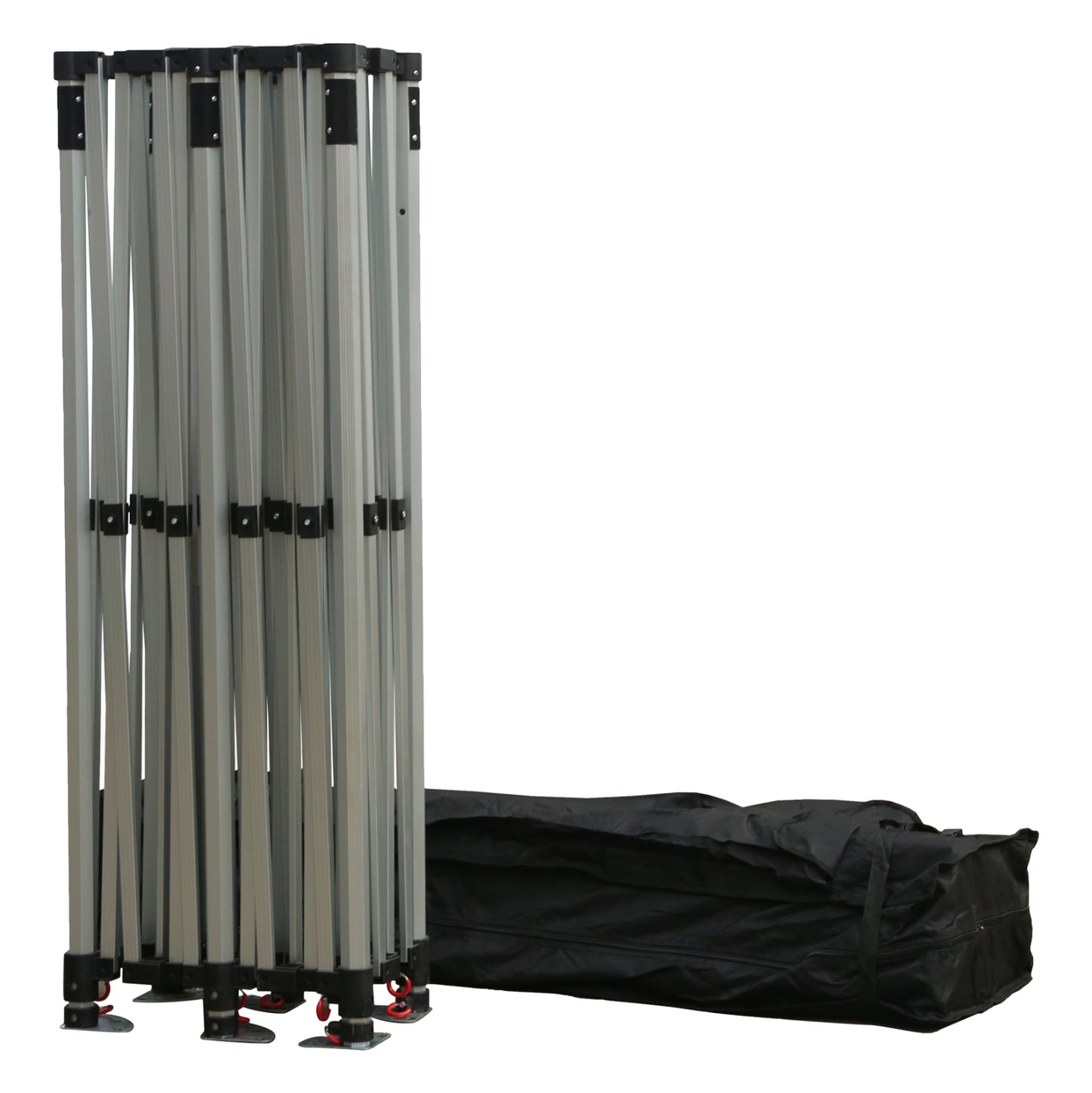 GAZEBO WITH 4 SIDEWALL SHADES CRESSEN HM21099.01 FOLDABLE-ALUMINUM SILVER FRAME-WHITE 3x6x3.4Hm