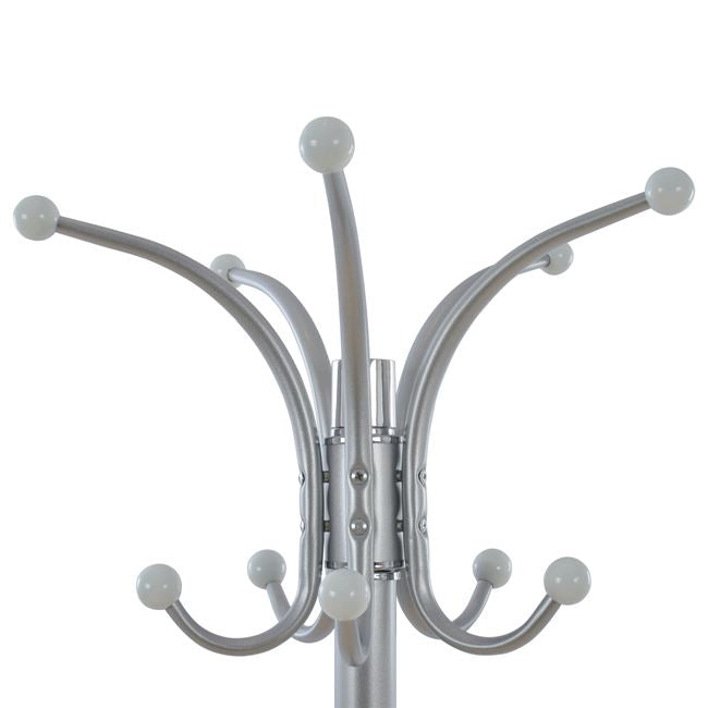 Hat/Coat Stand Metallic HM0038.40 rotating silver with marble ''37x170cm
