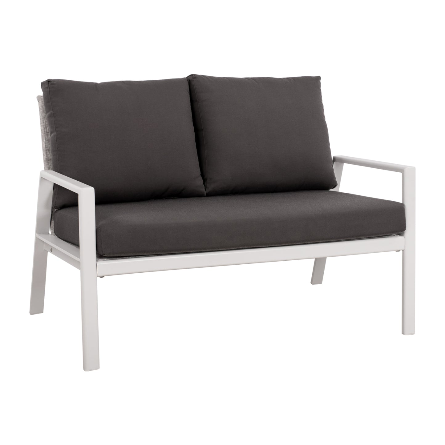 2 Seater Sofa Aluminum HM5561.01 White with pillows image 1