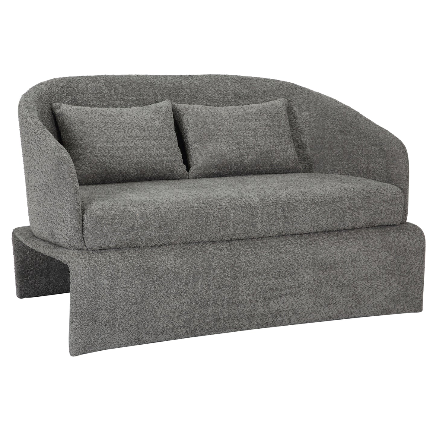 SOFA 2-SEATER BEVY2 HM9678.01 GREY BOUCLE FABRIC-METAL FRAME 128x72x74Hcm. image 1