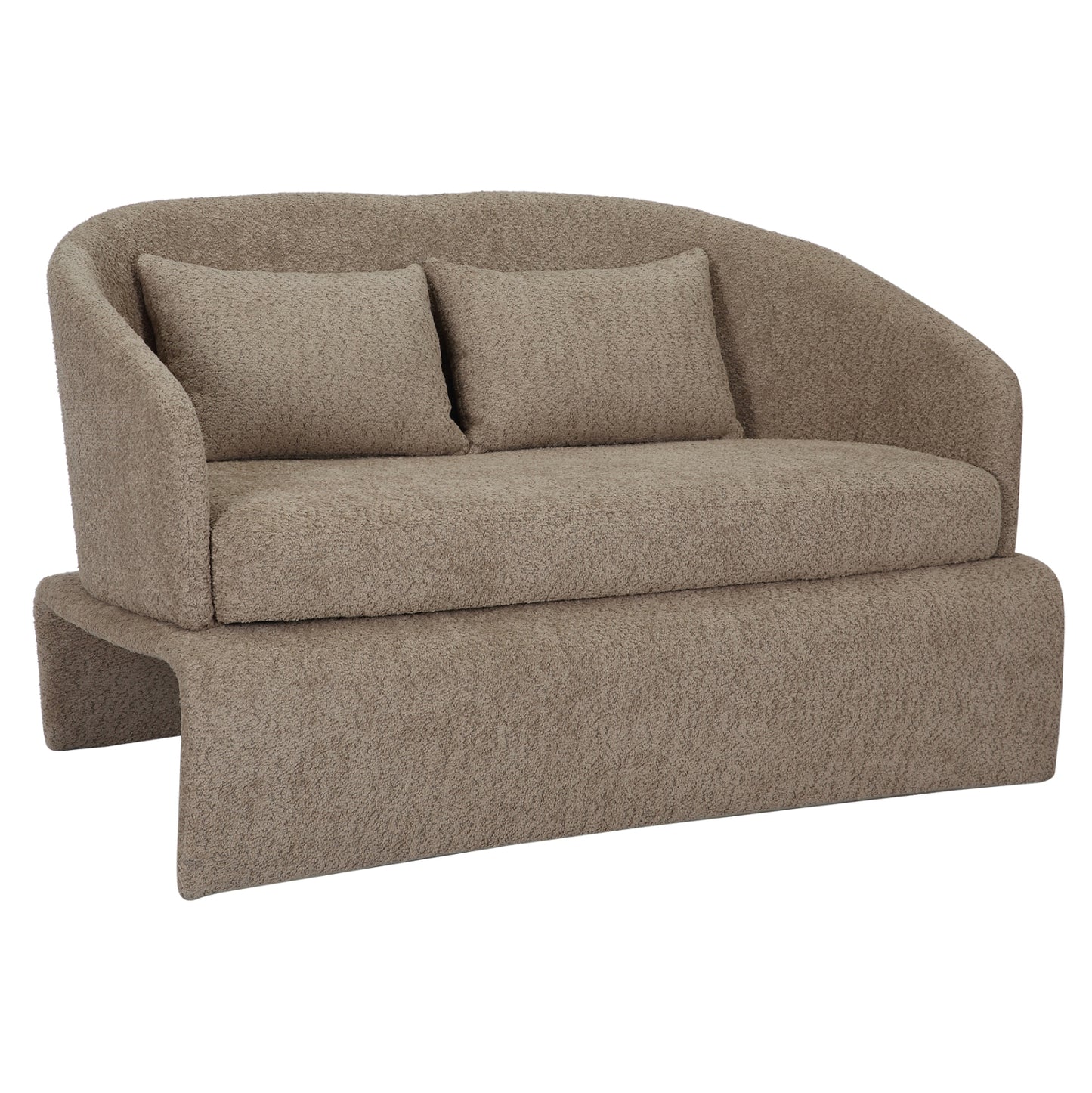 SOFA 2-SEATER BEVY2 HM9678.03 BEIGE BOUCLE FABRIC-METAL FRAME 128x72x74Hcm. image 1