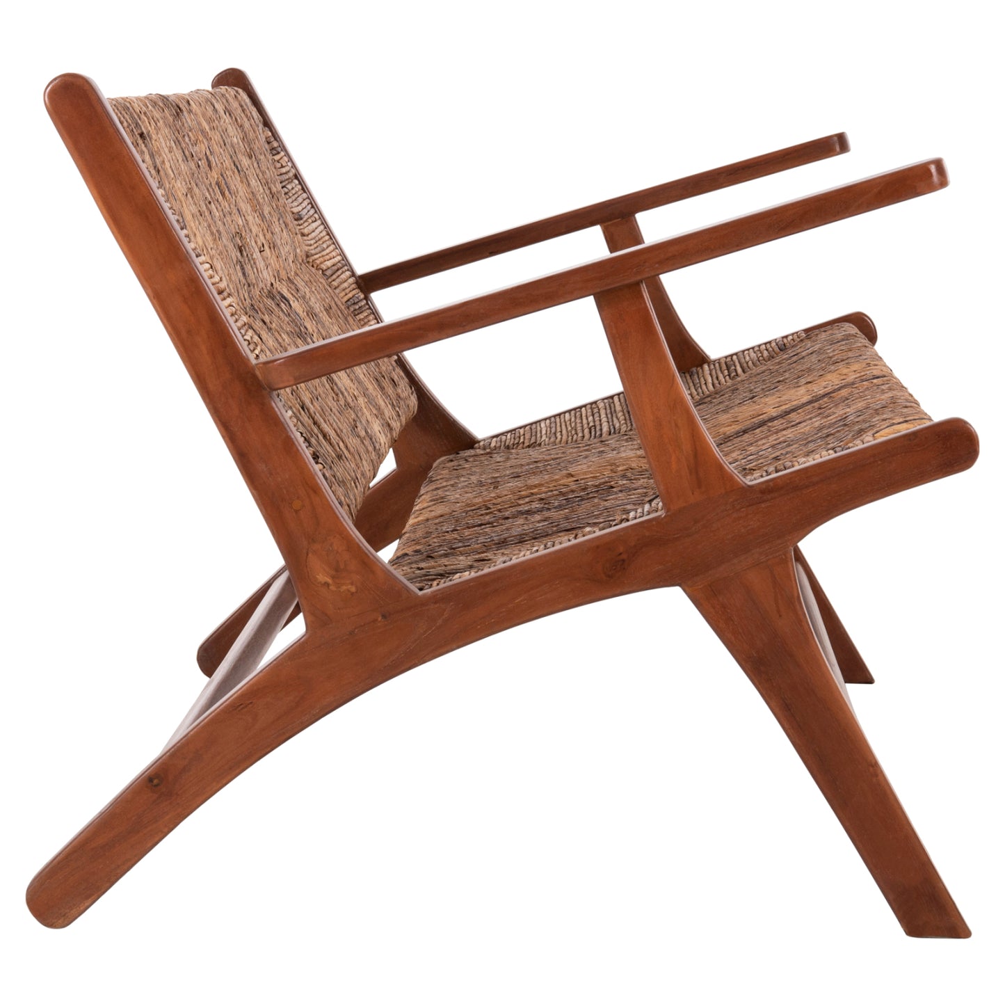 OUTDOOR SOFA 2-SEATER TONDO HM9915 SOLID TEAK WOOD-BANANA ROPE 120x76x68,5Hcm.