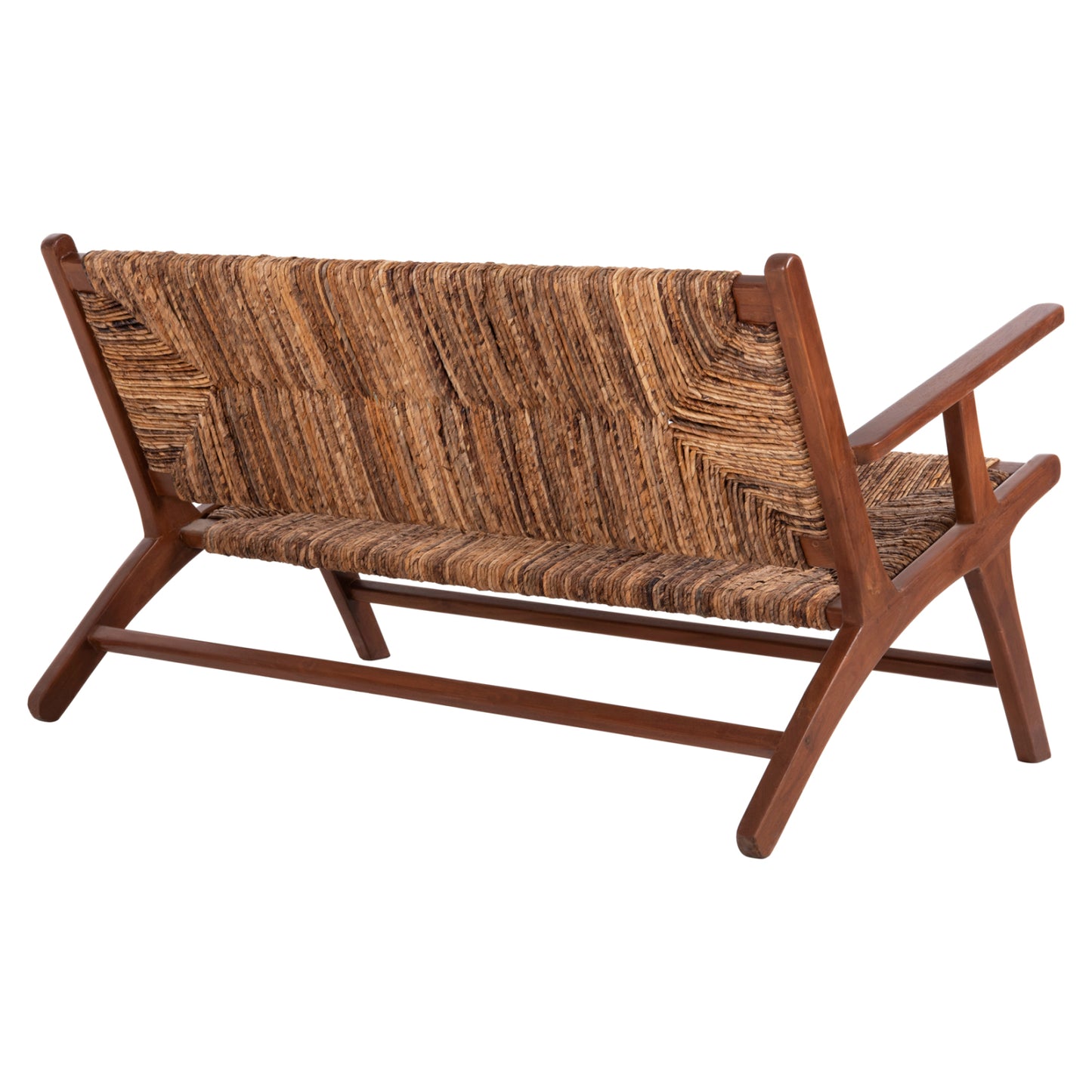 OUTDOOR SOFA 2-SEATER TONDO HM9915 SOLID TEAK WOOD-BANANA ROPE 120x76x68,5Hcm.