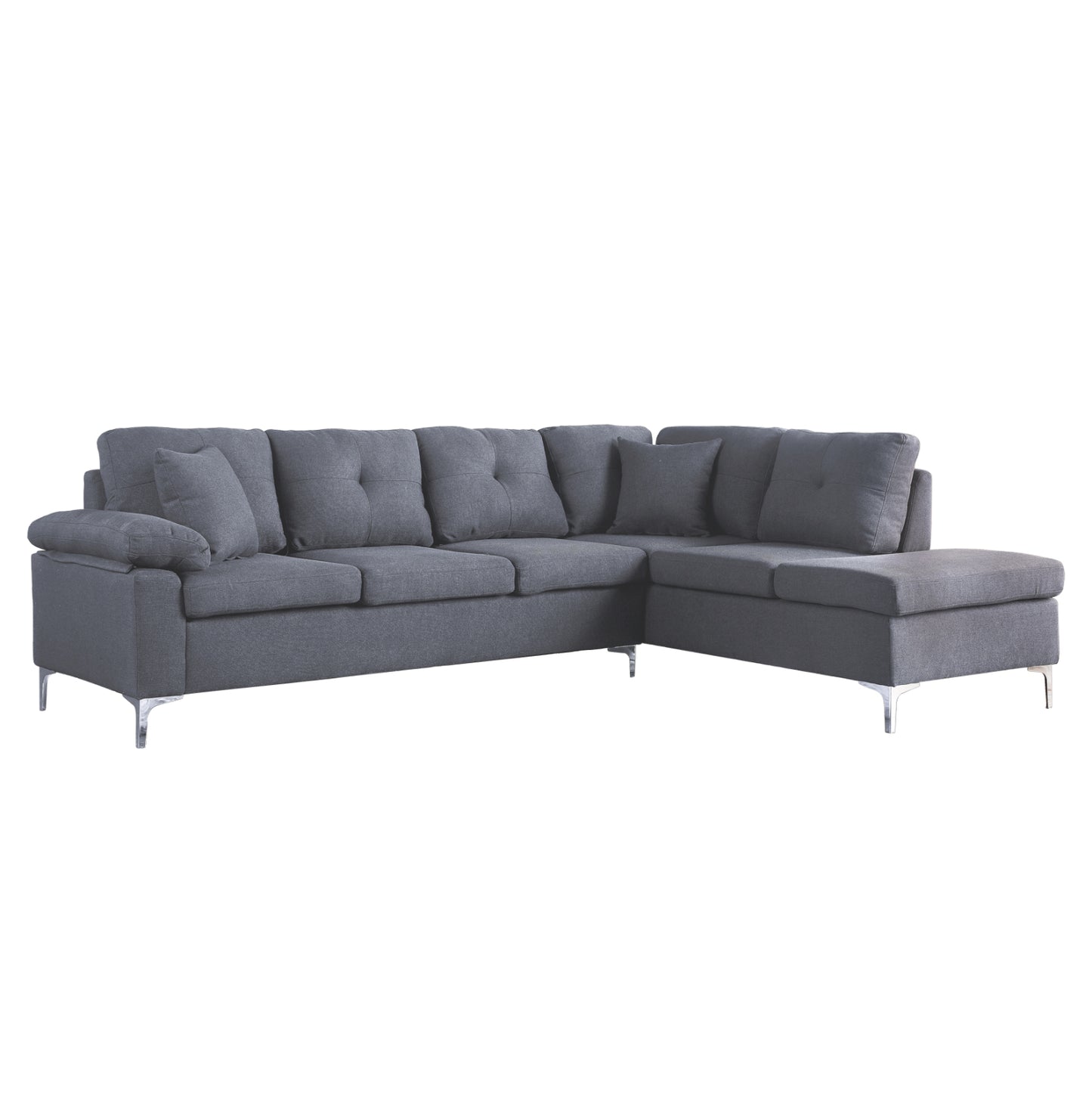 Corner right Sofa 282x197x90 cm HM3087R Grey image 1