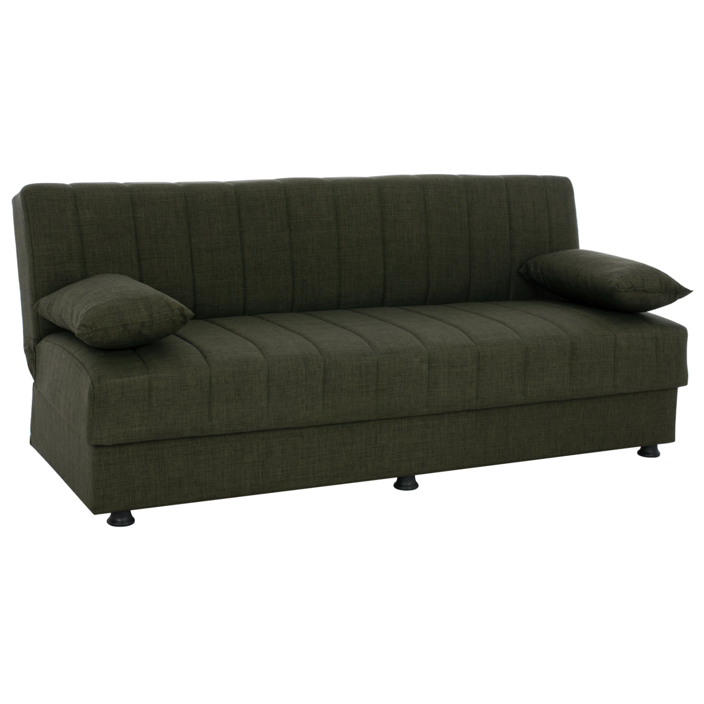 Hm3239.05 ANDRI three-seater sofa-bed, cypress green fabric image 1