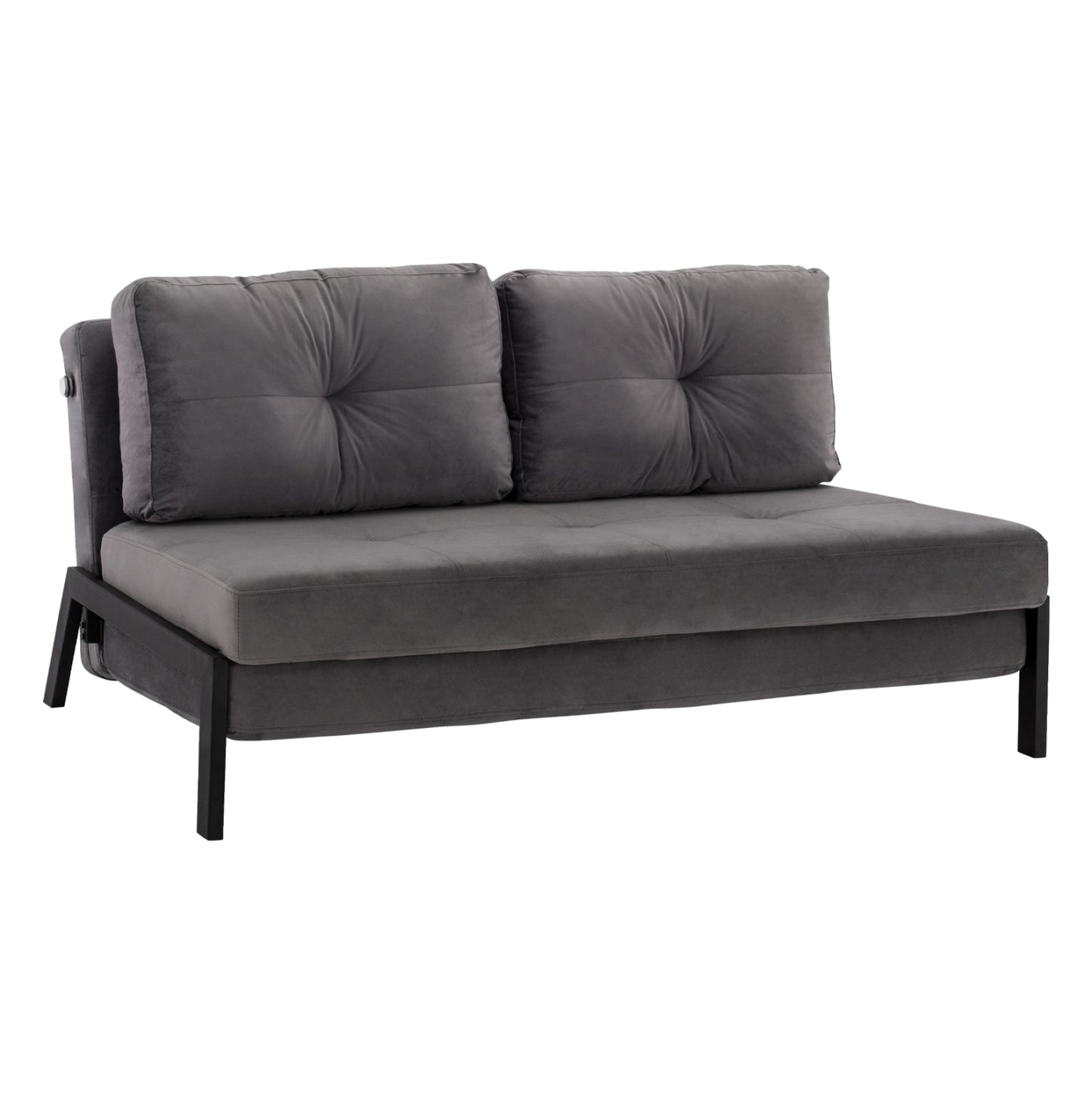 Sofa Bed Velvet Grey 2 1/2 Seater HM3079.11 151x92x66cm image 1