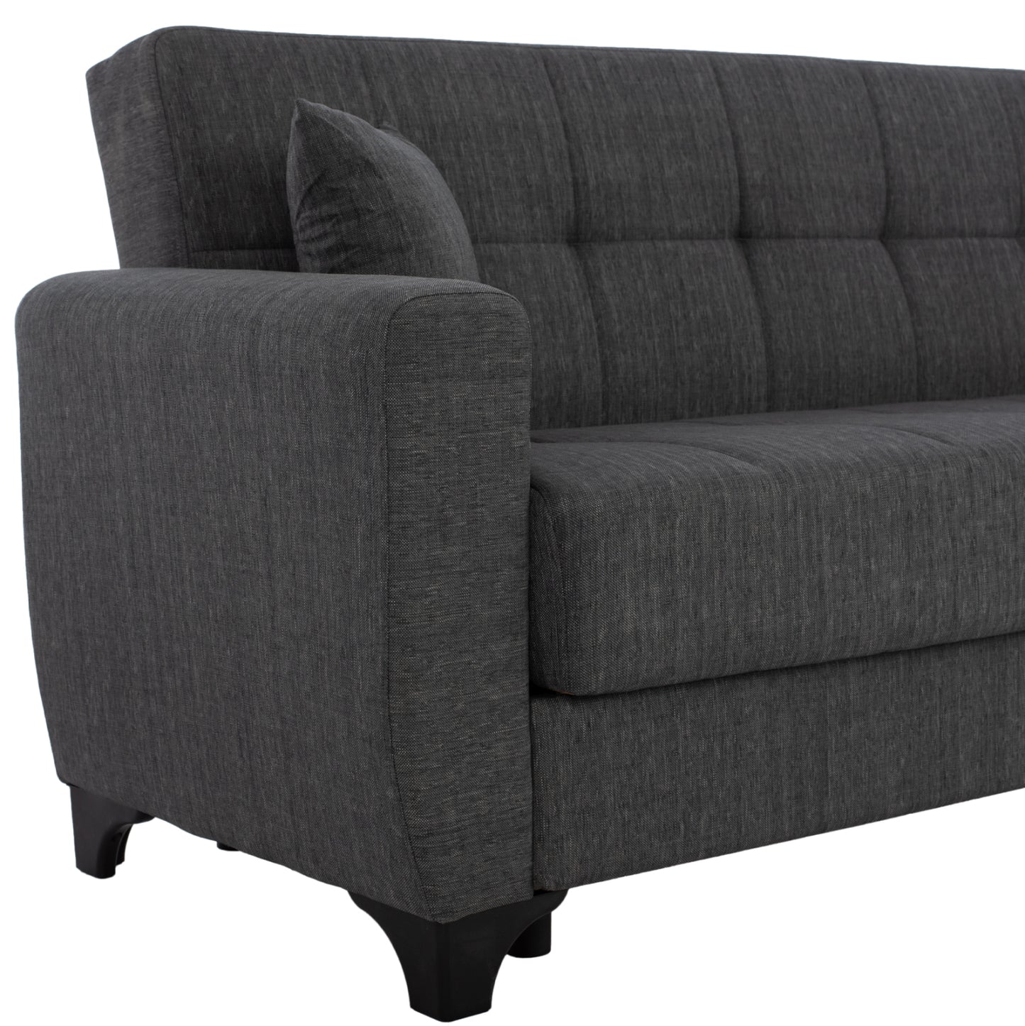 Диван-легло HM3243.03 с Висока Обратна Част, Сив 160x84x88cm