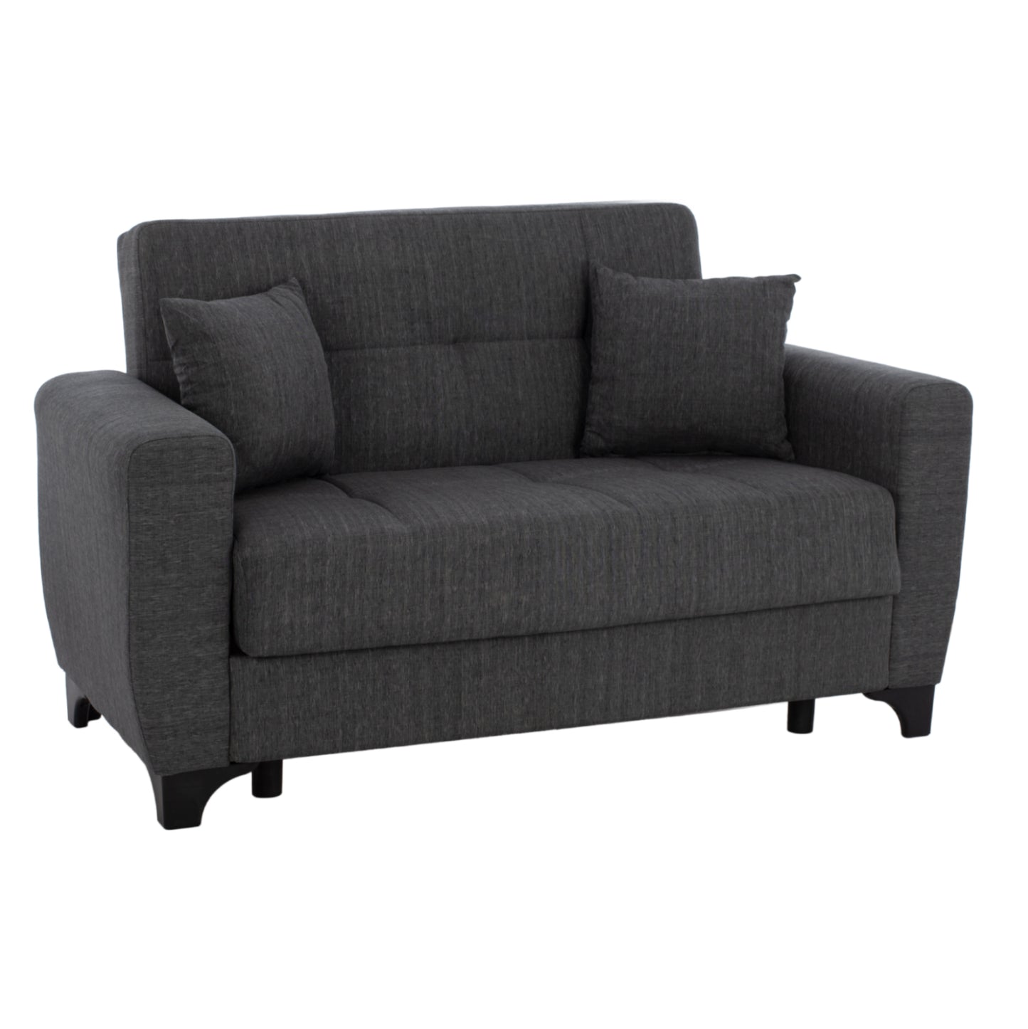HM3243.03 2-SEATER SOFA-BED, TALL BACK, GREY, 160x84x88cm image 1