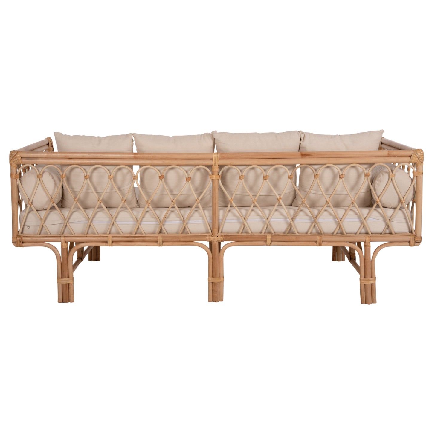 DAYBED-SOFA ALIKI HM9658 RATTAN IN NATURAL-BEIGE CUSHIONS 200x100x86Hcm.