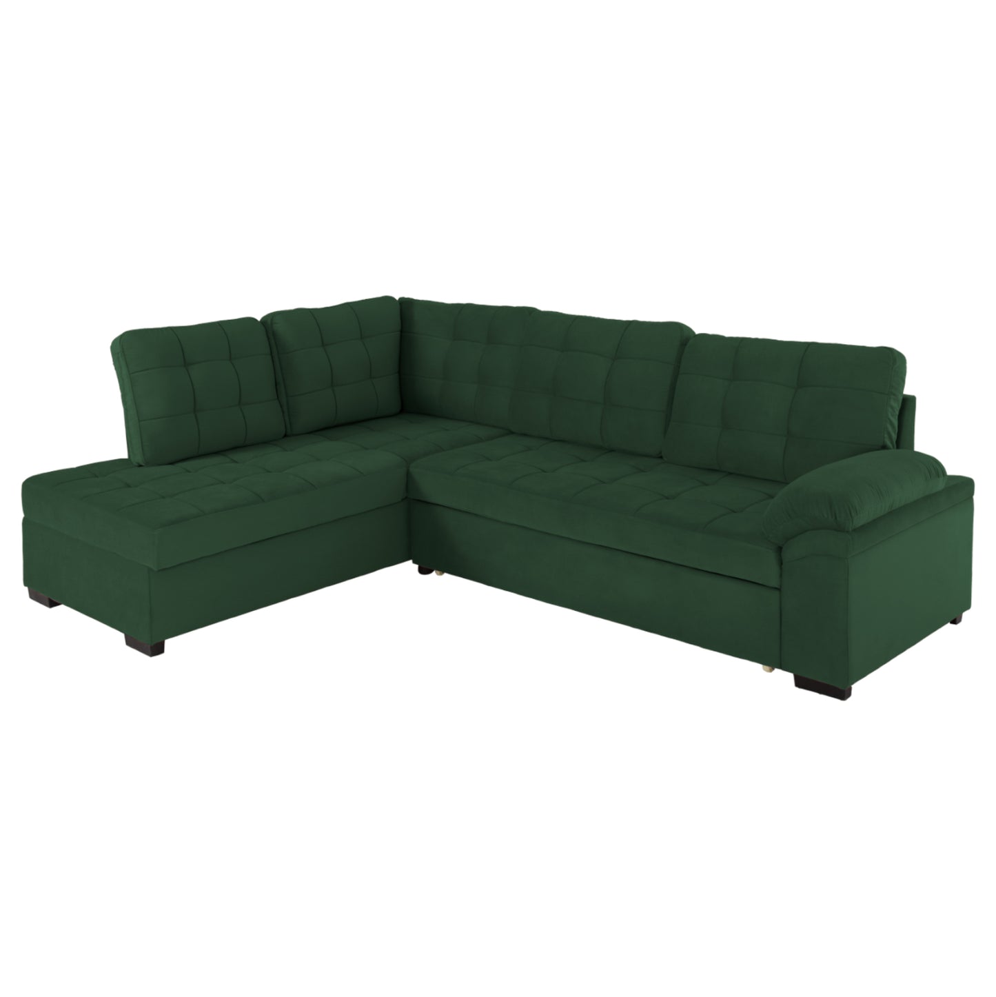 SOFABED LEFT CORNER JADE HM3144.05L CYPRESS GREEN VELVET 250x80-180x73-88Hcm. image 1