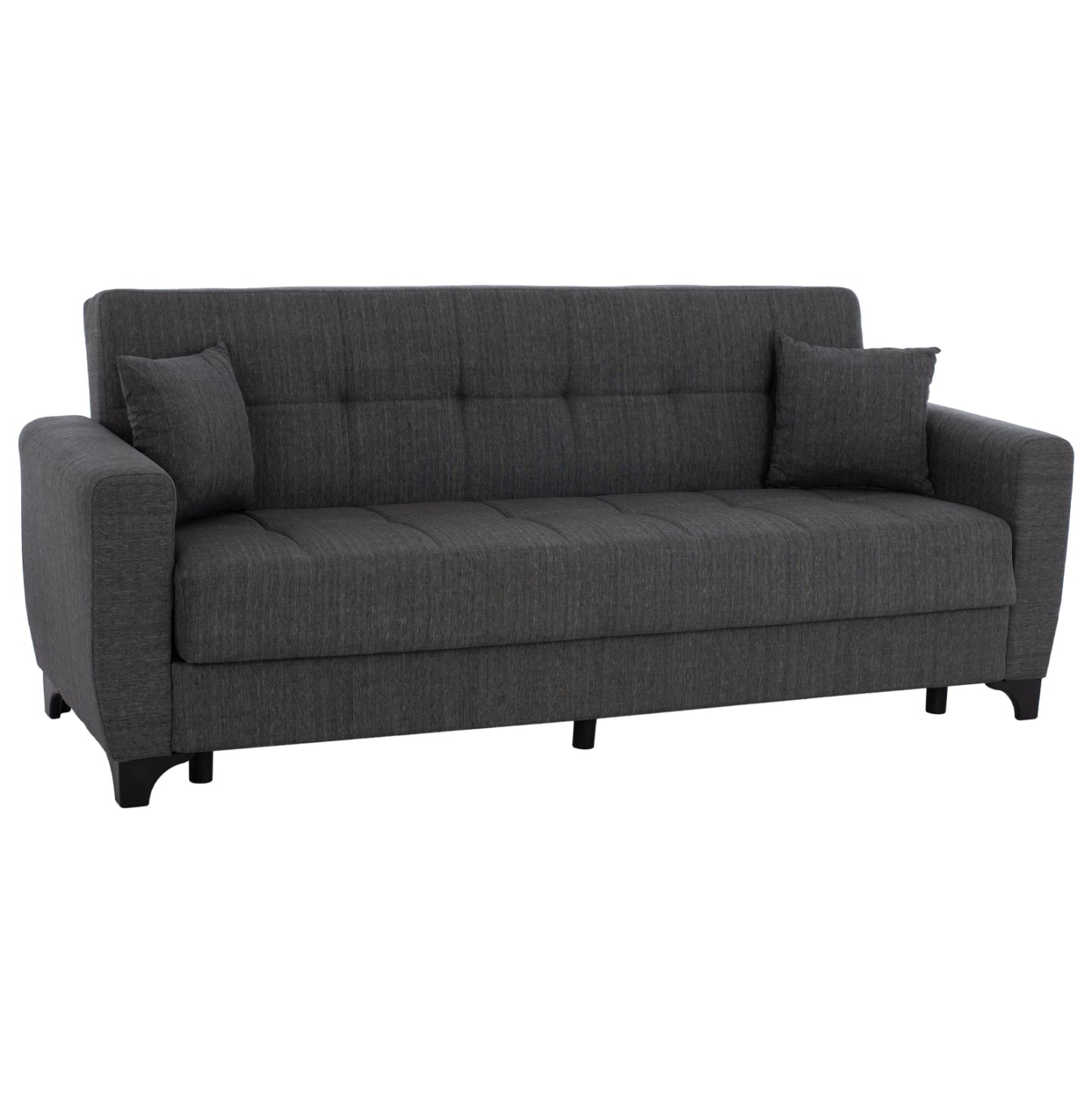 HM3242.03 sofa-bed, storage space, grey, 215x84x88cm, tall back image 1
