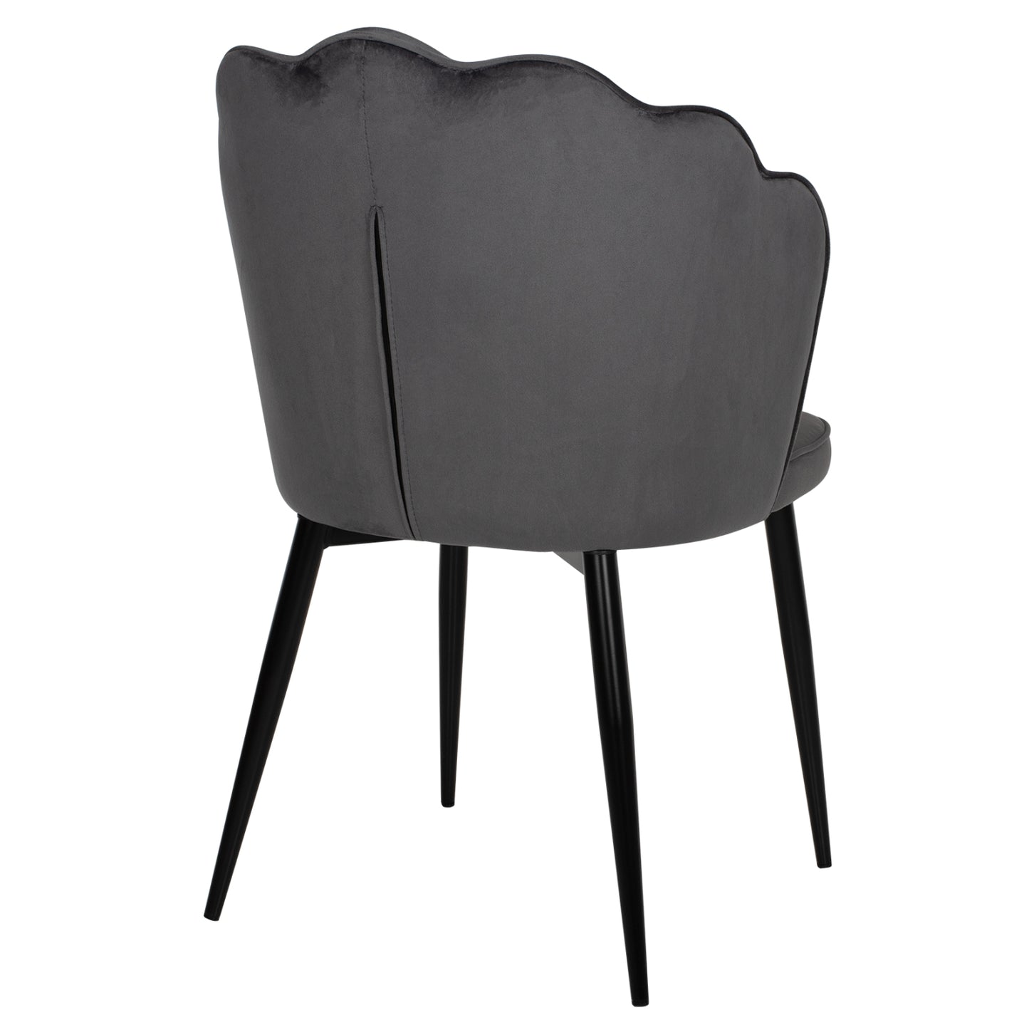 Стол Avie с Метална Рамка и Сив Велюр 48x48x85Hcm