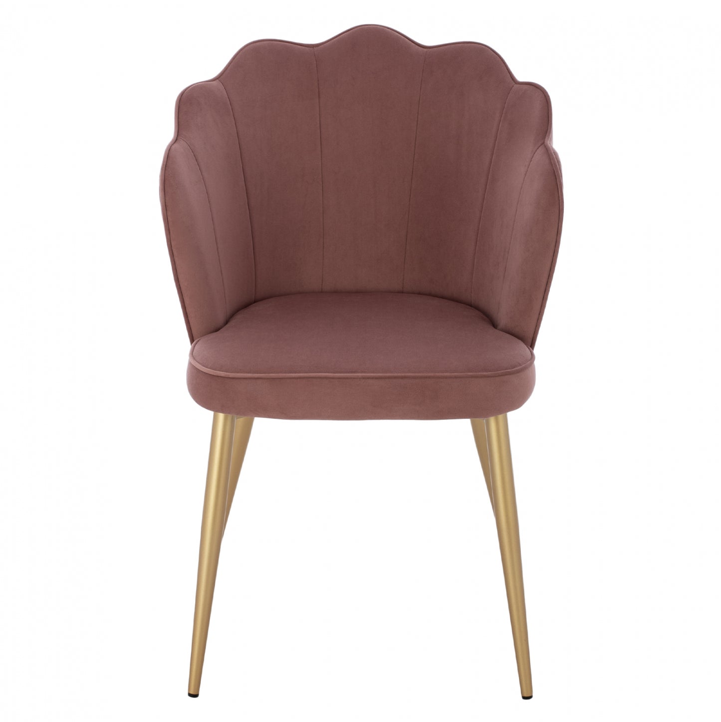 Ст chair с велур в розов цвят и златна рамка 48x48x85 см