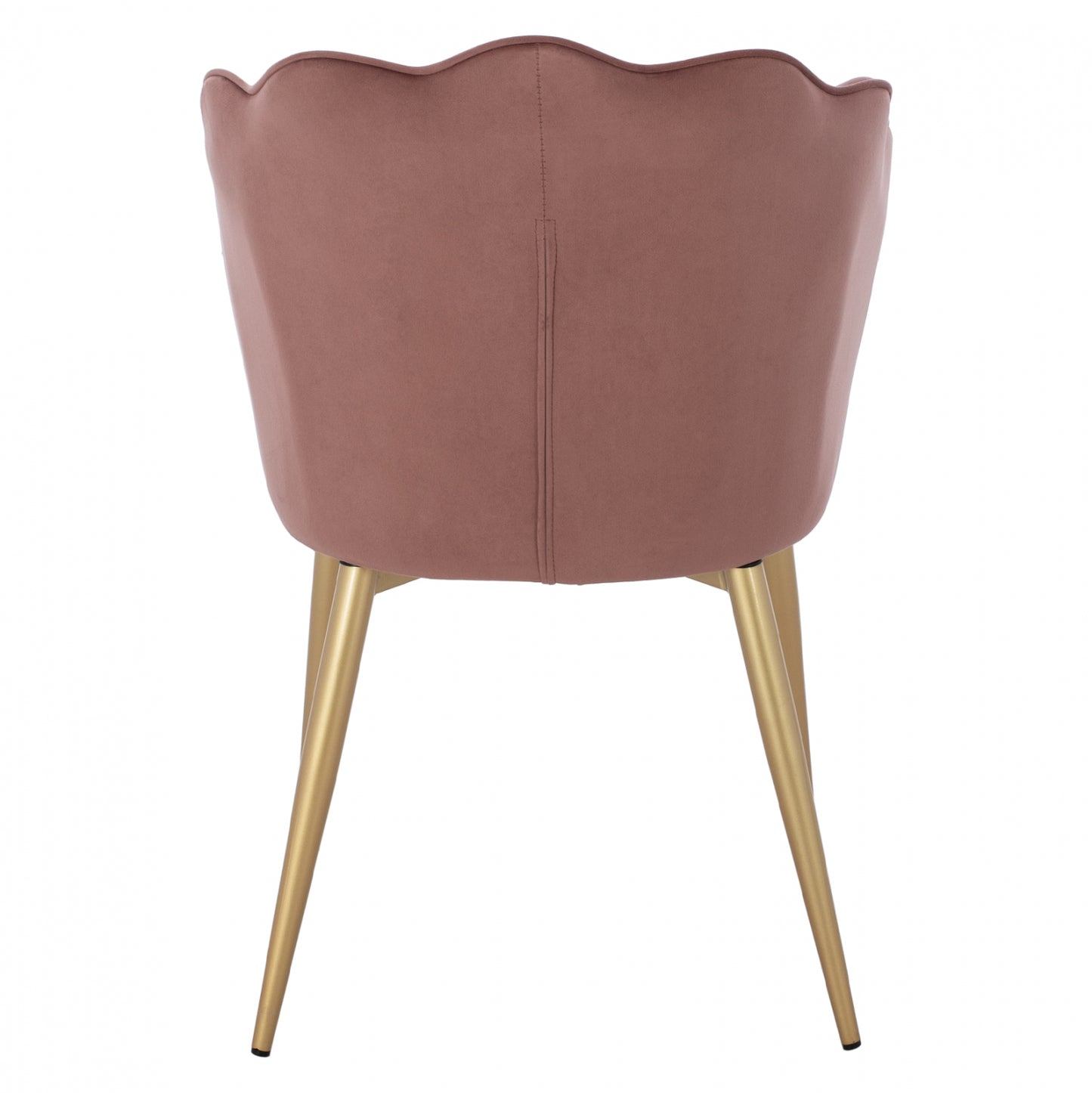 Ст chair с велур в розов цвят и златна рамка 48x48x85 см