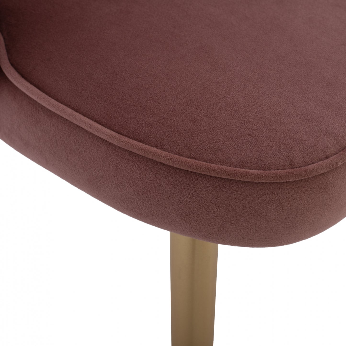 Ст chair с велур в розов цвят и златна рамка 48x48x85 см