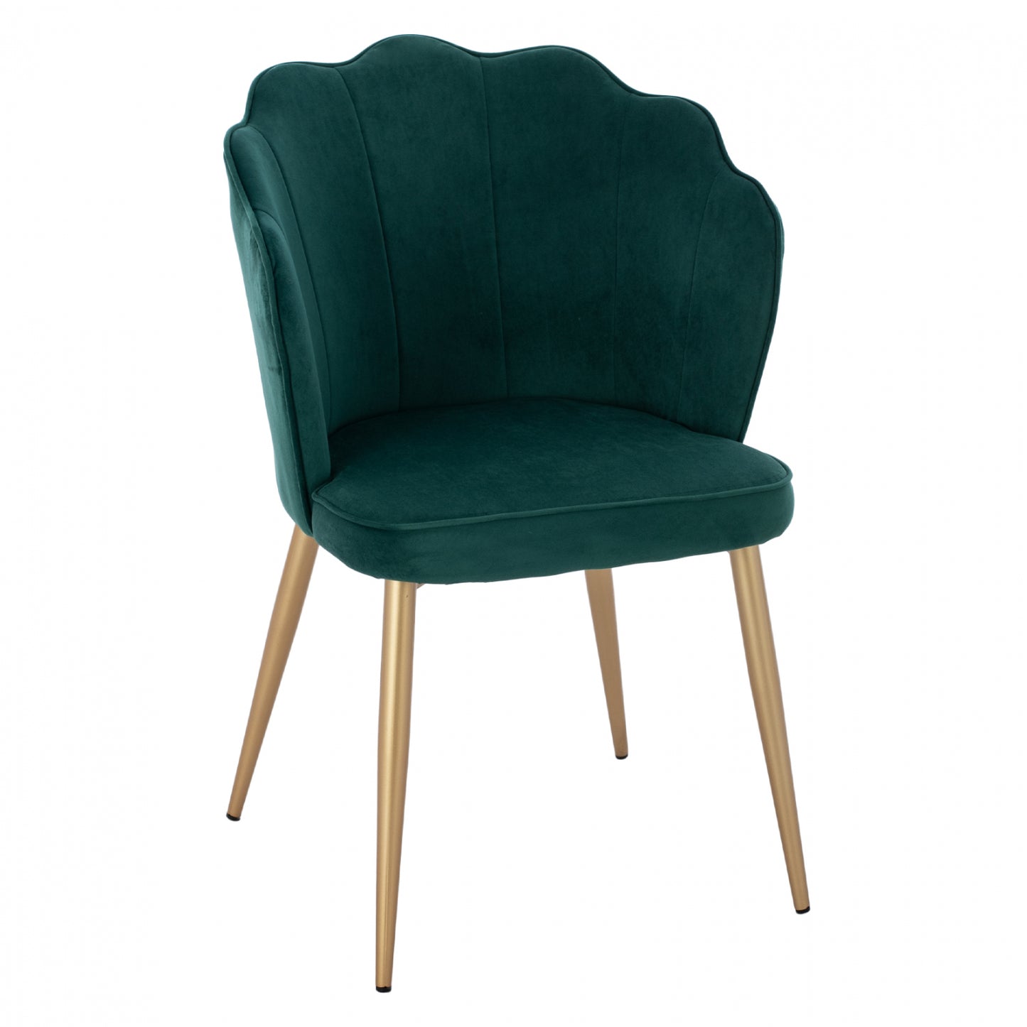 CHAIR HM8737.03 VELVET GREEN WITH METAL GOLD FRAME 48x48x85 cm. image 1